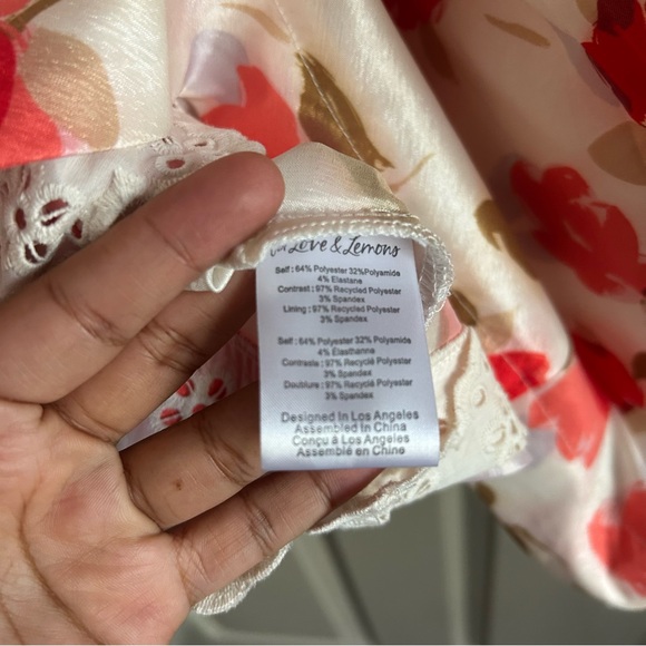 For Love & Lemons Jesse Puff Sleeve Floral Mini Dress NEW Size small - Picture 10 of 13